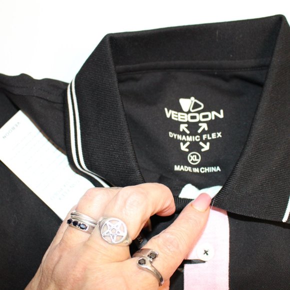 pink and blue sleeve polo shirt - Picture 5 of 7